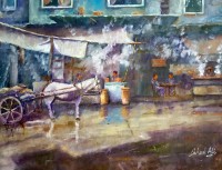 Fahad Ali, 18 x 24 Inch, Oil on Canvas, Cityscape Painting, AC-FAL-022